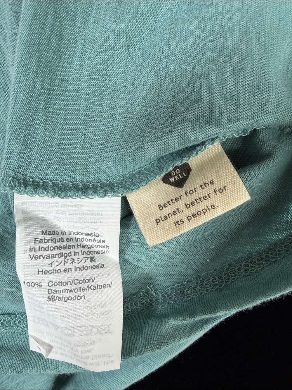 Madewell Whisper Cotton V-Neck Pocket Tank Top Seafoam Green Size XS - Picture 5 of 5